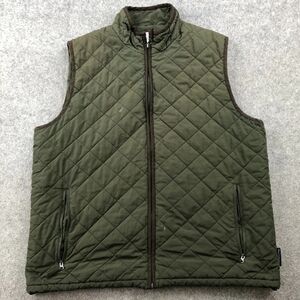 Field & Stream Olive Green XXL Quilted Vest with Stand-Up Collar